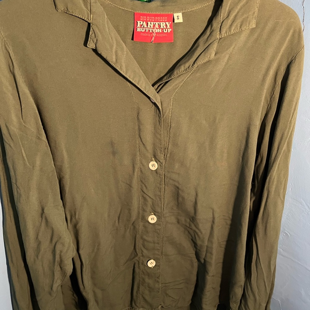 Big Bud Press Pantry Button-Up Olive Green Shirt